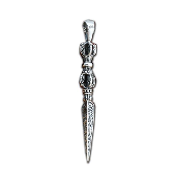 

925 sterling silver jewelry buddhism pestle triangle pendant women men pendant