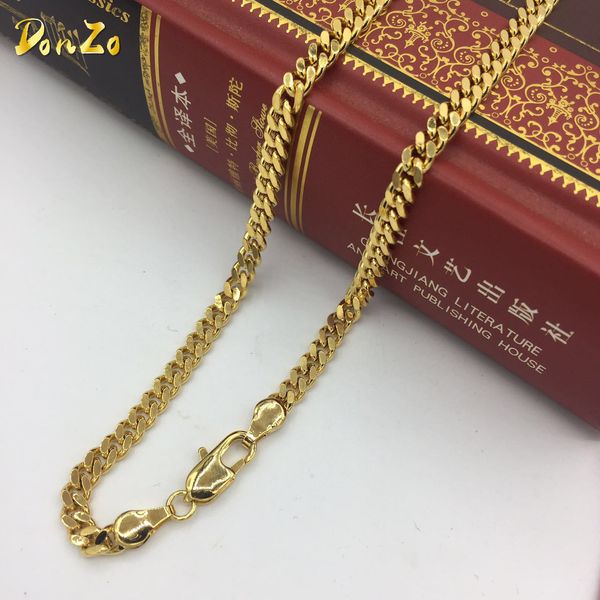 

selling color-preserving 18k vacuum gold-plated necklace cuban chain snake bone twist round fox chain copper necklace batch, Silver