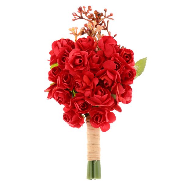 

wedding flower paper rose boutonniere corsage brooch for bridal groom