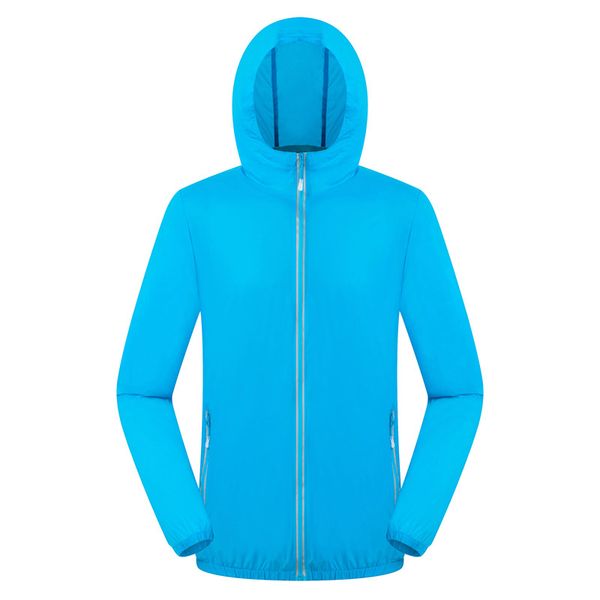 

summer sun-protective men women skin coats outdoor fishing anti-uv waterproof jacket male breathable hiking quick dry jacket, Blue;black