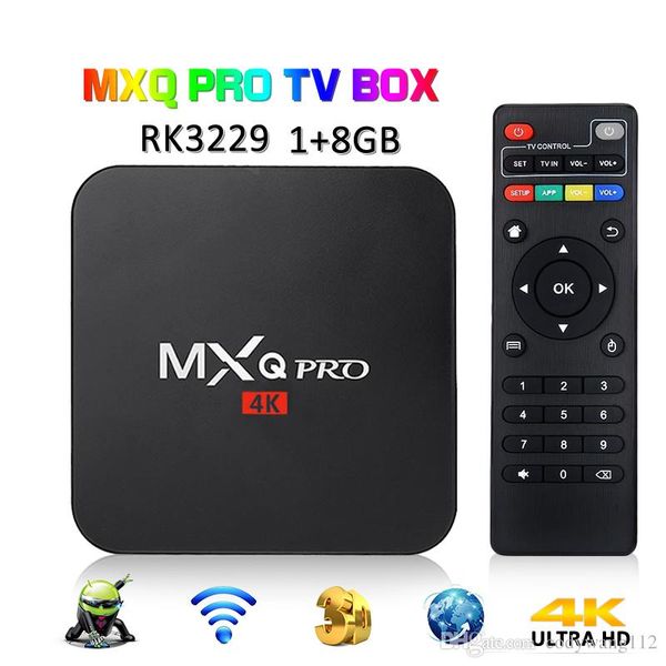 

MXQ PRO 1GB 8GB 4K TV Box RK3229 Quad Core Android 7.1 Смарт OTT TV Set Top Boxes