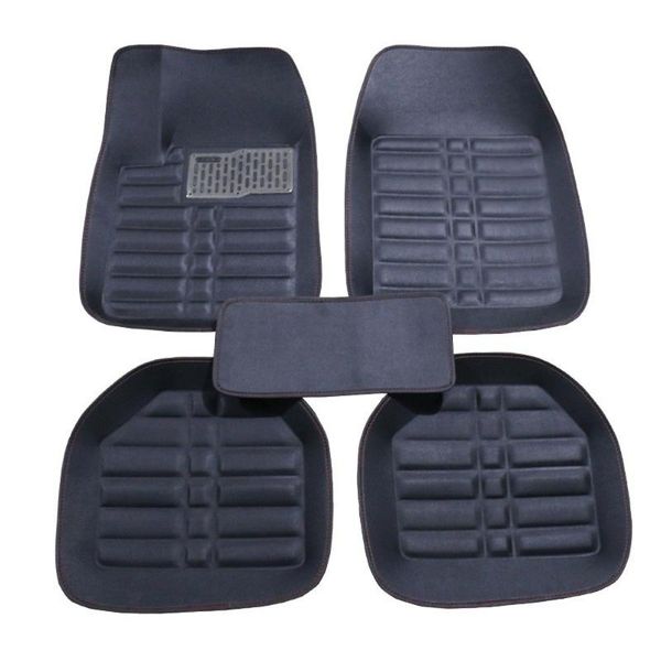 

new five seat car floor mats universal leather indentation auto mat fit driver and passenger seats 5pcs car floor mats