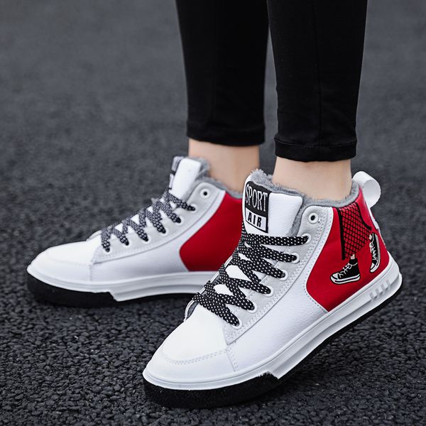 

lovers casual shoes brand rubber light breathable comfortable outdoor cotton shoes trend trend men's fashion sneakers, Black