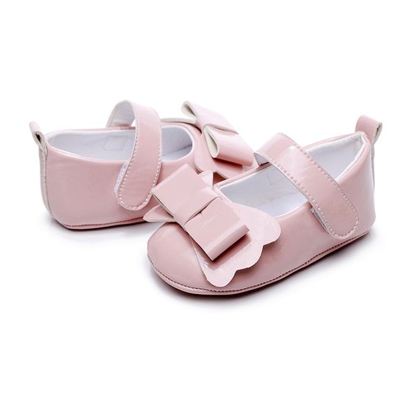 

baby girl shoes mirror leather bow princess footwear soft sole non-slip toddler shoes infant first walkers