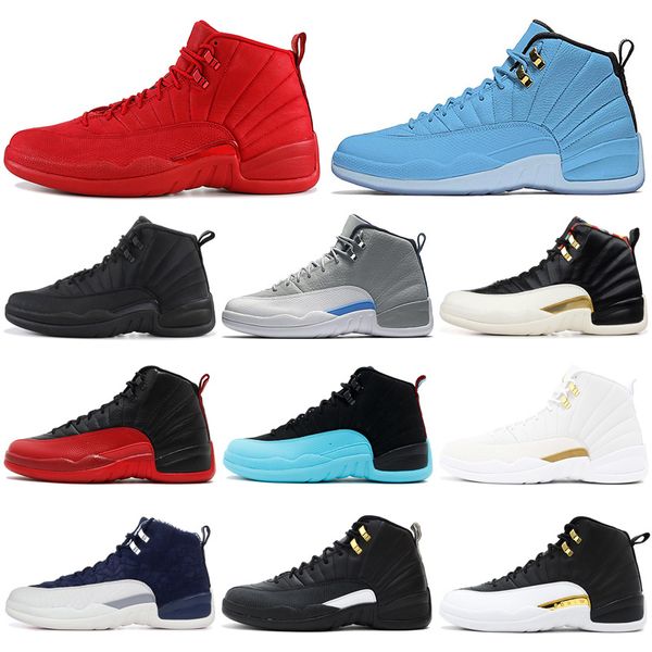 

classic 12 12s basketball shoes mens trainer athletic sports sneakers gamma blue graduation pack outdoors size 7-13 drop shipping