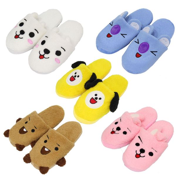

cute cotton slippers 11 inch multi colors cartoon indoor plush slipper soft very warmer girl plust shoes ing