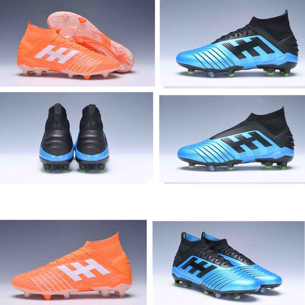 

new arrival predator 19.1 fg soccer shoes cleats 2019 high mens 19+ fg football cleats original whiteblue outdoor on size 39-45