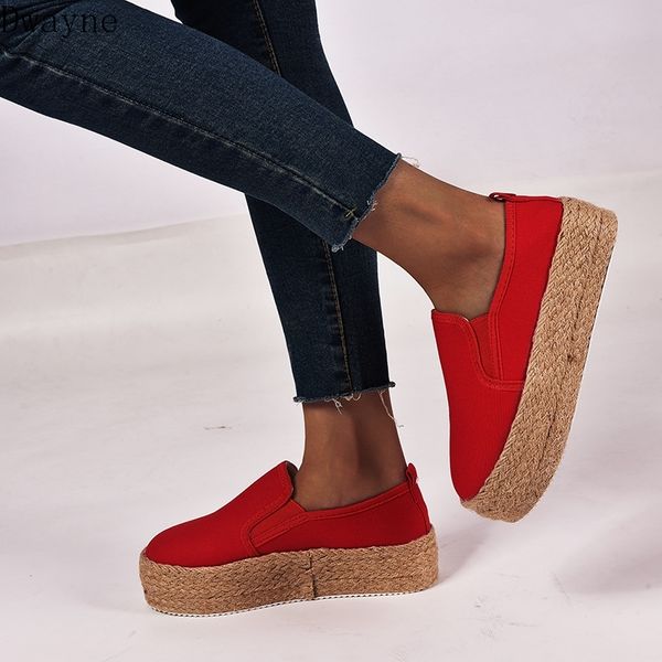 

2020 new rope round head one pedal thick bottom lazy fisherman single shoes women, Black