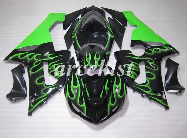 

4gifts мотоцикл новый abs полный комплект обтекатели, пригодный для kawasaki ninja zx-6r 2005 2006 05 06 636 zx6r кузовостроение набор польз