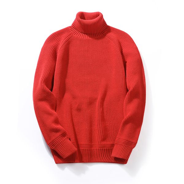 

2018 brands knitting turtleneck men new autumn winter causal men's cotton wool sweater jumpers solid long sleeve male pullover, White;black