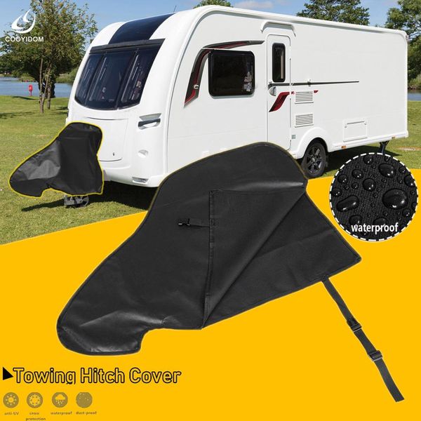 

cooyidom waterproof dustproof protector 34x24x15.7 inch universal caravan snow dust for rv tailer towing hitch cover rain