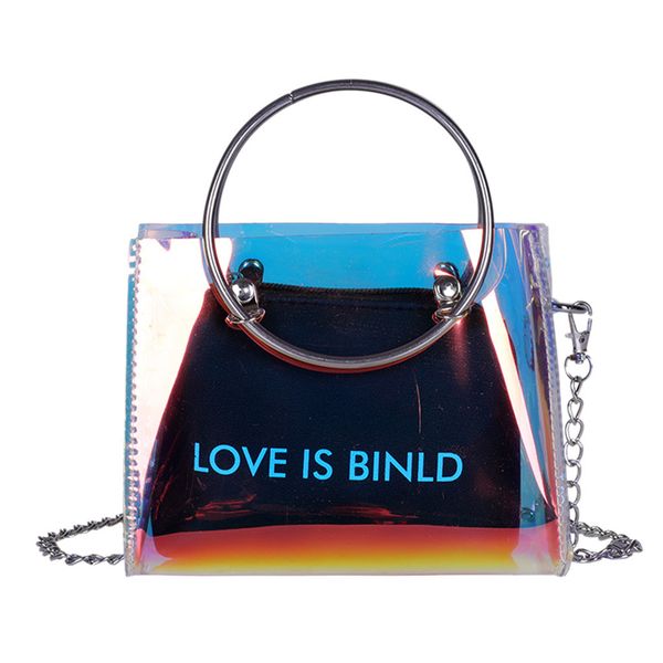 

crossbody bags for women laser transparent bags fashion women korean style shoulder bag messenger pvc waterproof bag #yj