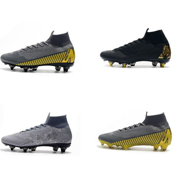 

2019 new mens soccer shoes mercurial vapors fury vii elite cr7 se sg soccer cleats mercurial superfly vi football boots us39-45