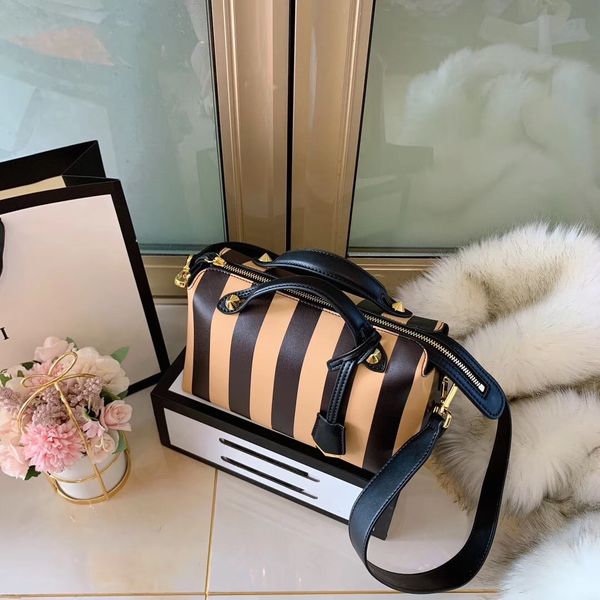 

designer handbag women pillow bags stripes good quality leather textured //cfy2002267