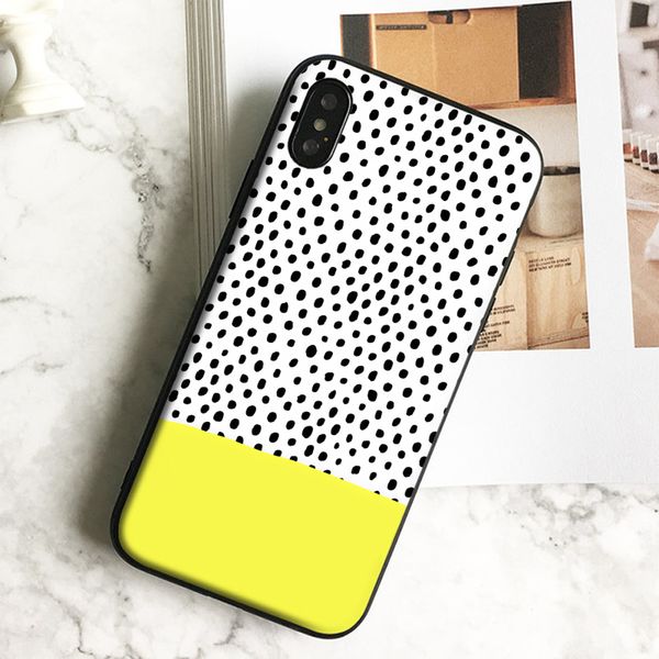 

coque luxury polka dots art чехол для телефона iphone 11 pro xs max xr 8 7 6s plus 5 se case мягкий черный силиконовый чехол tpu