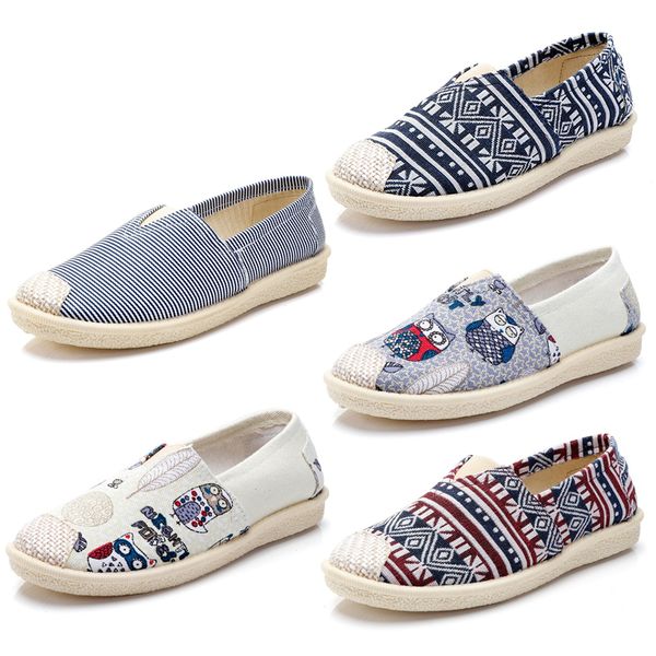 

2020 non-бренд espadrilles chaussures для женщин квартира дом повседневный холст обувь скольжение на бездельников кроссовки multiclticolors, Black