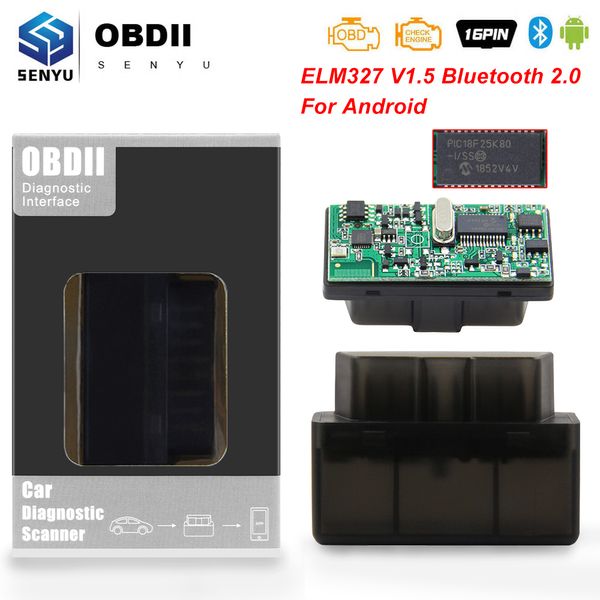 

elm 327 v1.5 pic18f25k80 obd2 bluetooth scanner elm327 v1.5 obd 2 obd2 car diagnostic auto tool 1.5 for android code reader