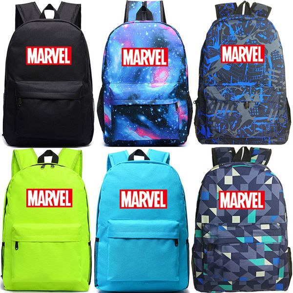 

2018 красочный marvel письмо мстители мальчик девочка школы мешок женщины bagpack подростки ранцы холст мужчины студенческие рюкзаки cj19120