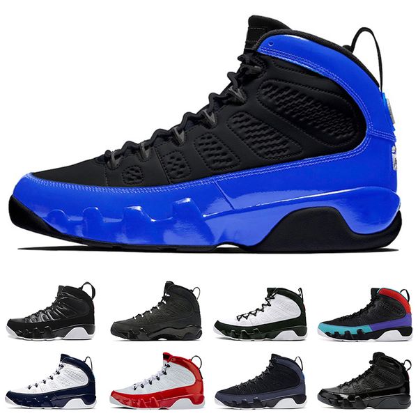 

mens new jumpman basketball shoes 9 dream it do it 9s ix space jam anthracite racer blue statue designer sneakers trainers size 13, White;red