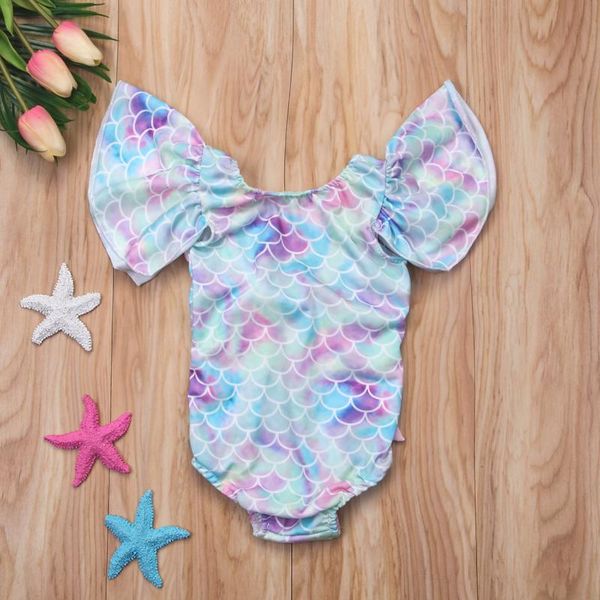 

toddler kid baby girls one piece mermaid scales bow leotard bikini swimsuit swimwear girls bikini bathing suit baby clothing