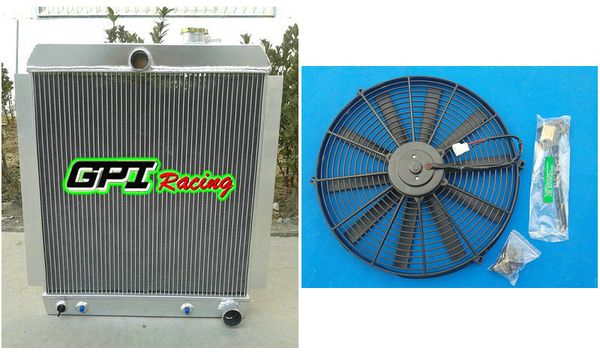 

aluminum radiator for chevy c/k series / suburban / panel truck 1947-1954 48 49 +fan