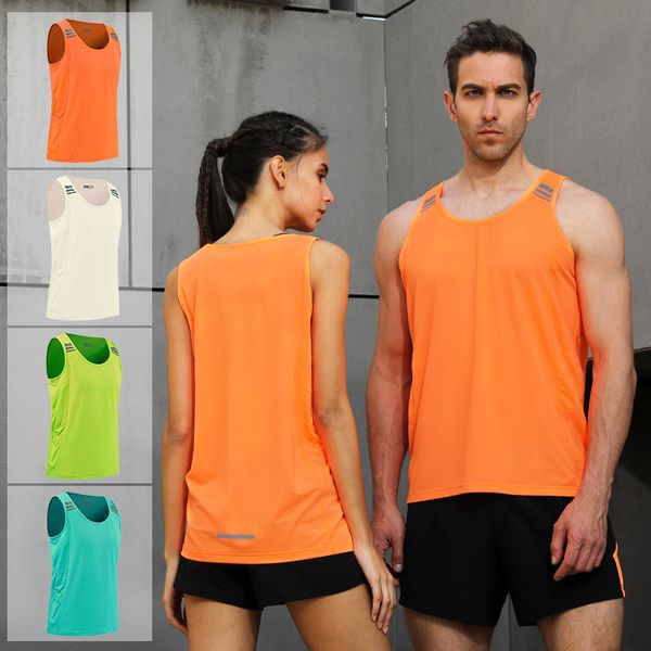 

fashion-mens running vest gym sleeveless shirt summer slim tank xs-3xl 2020 women sport vest new workout training man singlet, Black;blue