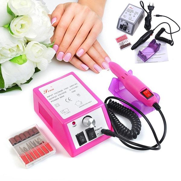 Profissional 110-240V Electric Nails Drill Polish Manicure Grinder Pedicure Set Kit mais novo