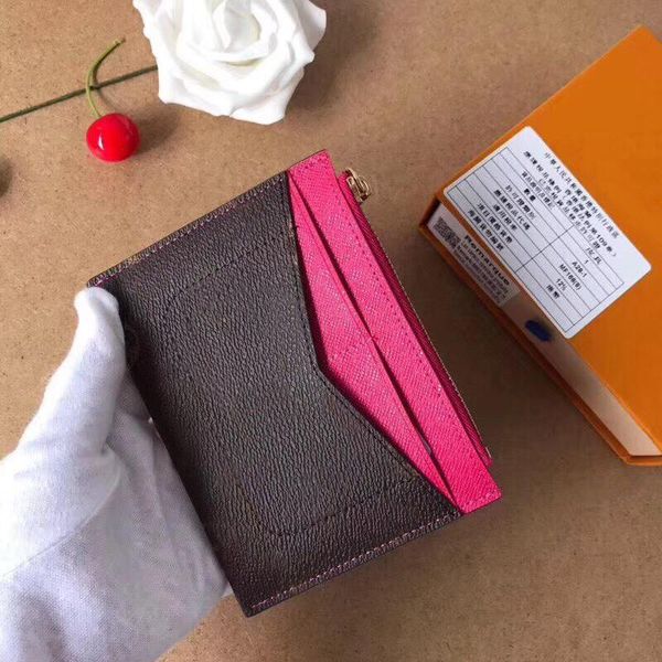 

fashion designer card holder credit card holder genuine leather classic famous bank card package mens designer cardholder mini wallet, Brown;gray