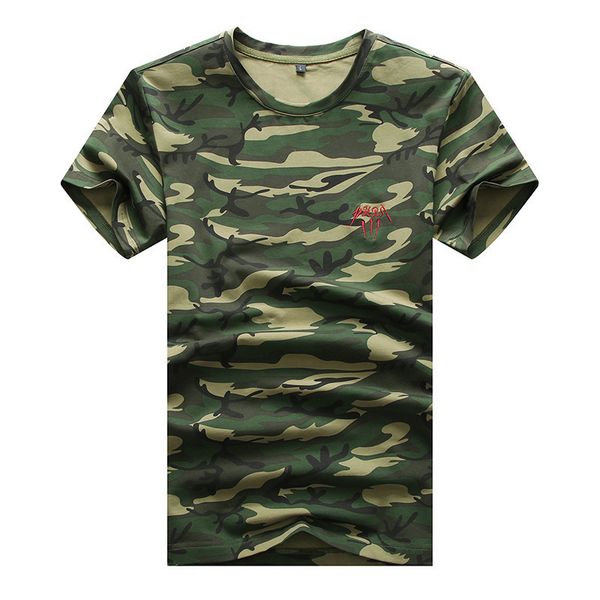 

men's wear outdoors leisure time round neck short sleeve t t-shirt man youth will code camouflage t t-shirt tide 99, White;black