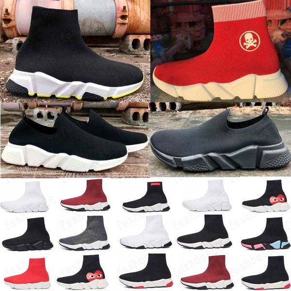 

new 2020 luxury designer casual sock shoes speed trainer black red triple black fashion brand socks boots sports sneaker trainer shoe 36-45