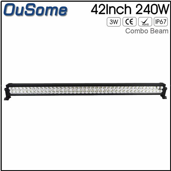 

24 months warranty straight double rows 10-30v 42 inch 240w car offroad led light bar truck tractor 4x4 utv atv boat