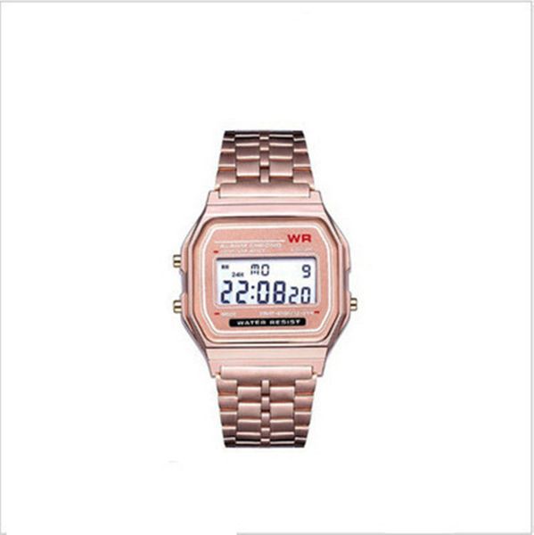 

Retail F-91W Sports LED Wach Luxury Gold Watches F-91W Steel Belt Thin Electronic Watch f-91w Watches