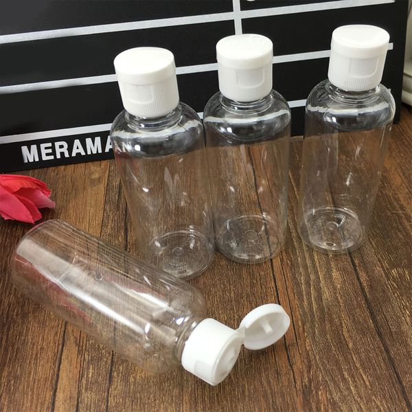 

4pcs/set reusable save space easy clean mini portable transparent plastic shampoo household 100ml travel bottle