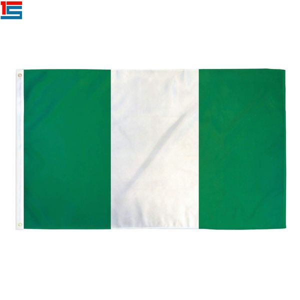 

digital printing nigeria flag 90 x 150 cm polyester national country flag banner with two grommets