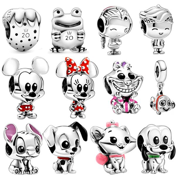 

pandora 925 sterling silver 20th anniversary limited edition cartoon charm beads with original logo 798847 798844 798846 798850 798866 79890