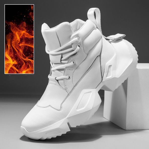 

2019 men's tide shoes new high-heeled korean fashion sports casual shoes martins boots md50, Black