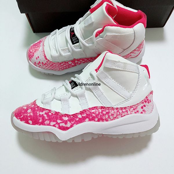 

online kids 11 72-10 kids basketball shoes bred concord gs heiress suede maroon gamma blue pink 11s sports athletic sneakers 28-35, Black