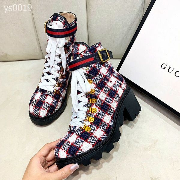 

2019 new autumn and winter martin boots women's british style fashionable mid-heel comfortable short boots factory direct sales, Black