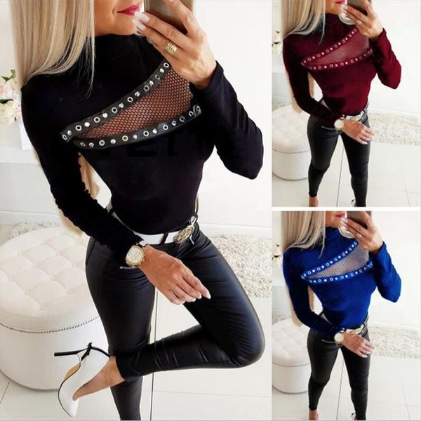 

high collar mesh stitching hollow long sleeve base ys03438 high collar mesh stitching hollow long sleeve base ys03438, White