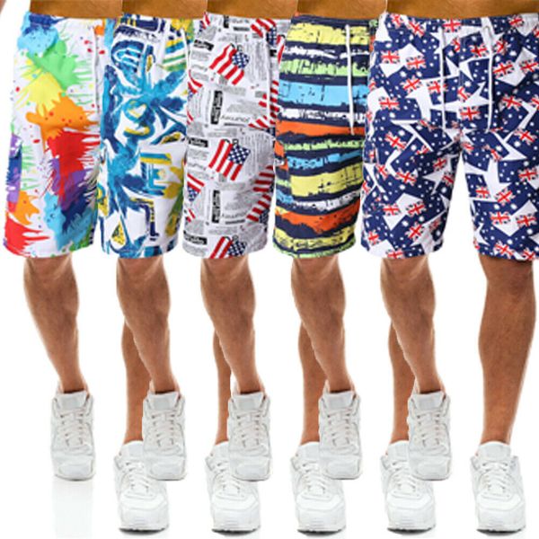 

new style men swim trunks print swimwear beach summer swimming trunks underwear boxer string fashion 2019