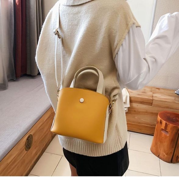 

2020 new small square bag contrast color ladies handbag foreign style fashion texture casual shoulder diagonal bag