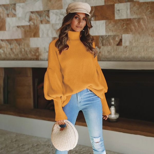 

fashion slim femme women gray sweater women knitted turtleneck sweater casual soft -neck jumper white, White;black