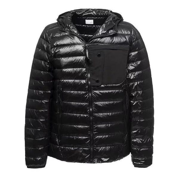 

portability 2019 autumn winter fashion men down warm jacket men white duck down hooded slim man coat male jacket, Black