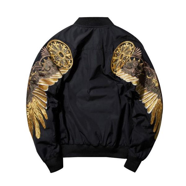SportsX Mens Embroidery Baseball Hip Hop Bomber Army Mountain Jacket Coat