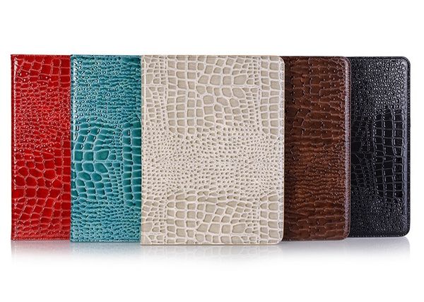 

designer ipad case flip wallet bright crocodile grain pu leather tablet pc cases for apple ipad pro 12.9" air 2/3 ipad 5 6 protect cove
