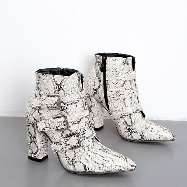 

goxpacer nightclub goddess boots pointed toe mixed colors fashion super high heel casual boots side zip buckle, Black