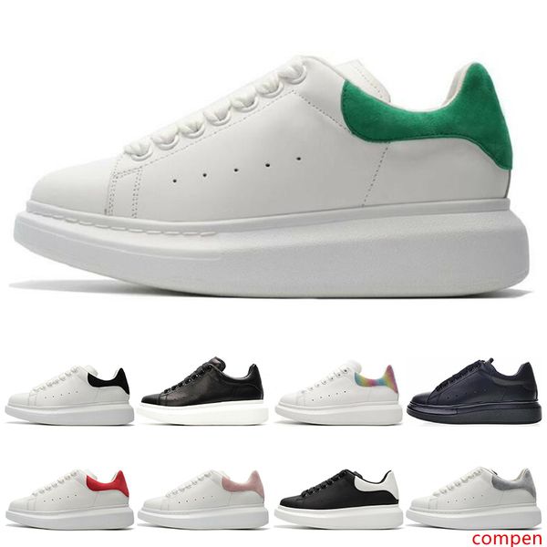 

2019 designer mens women casual shoes black white green red gold pink suede leather skateboarding trainers sneaker shoes size 36-44