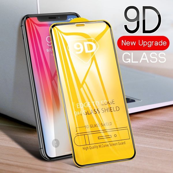 

9d закаленное стекло для iphone 11 / 11pro / 11 promax x / xs xr xsmax 7p / 8p 7/8 anti-scrath передний протектор экрана полноэкранный защит