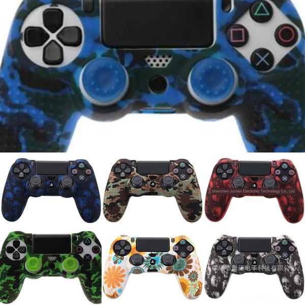 

svafb water transfer printing camo camouflage silicone rubber skin controller case coverfedex ps4 gamepad protective for emsshipping