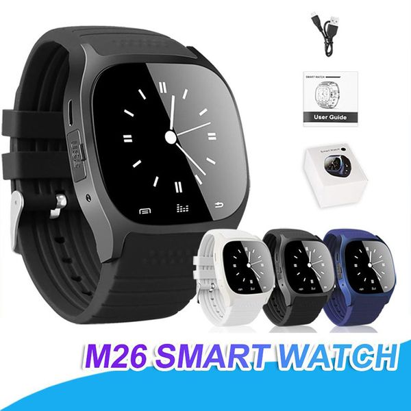 

Waterproof Smartwatches M26 Bluetooth Smart Watch With LED Alitmeter Music Player Pedometer For Apple IOS Android Smart Phone